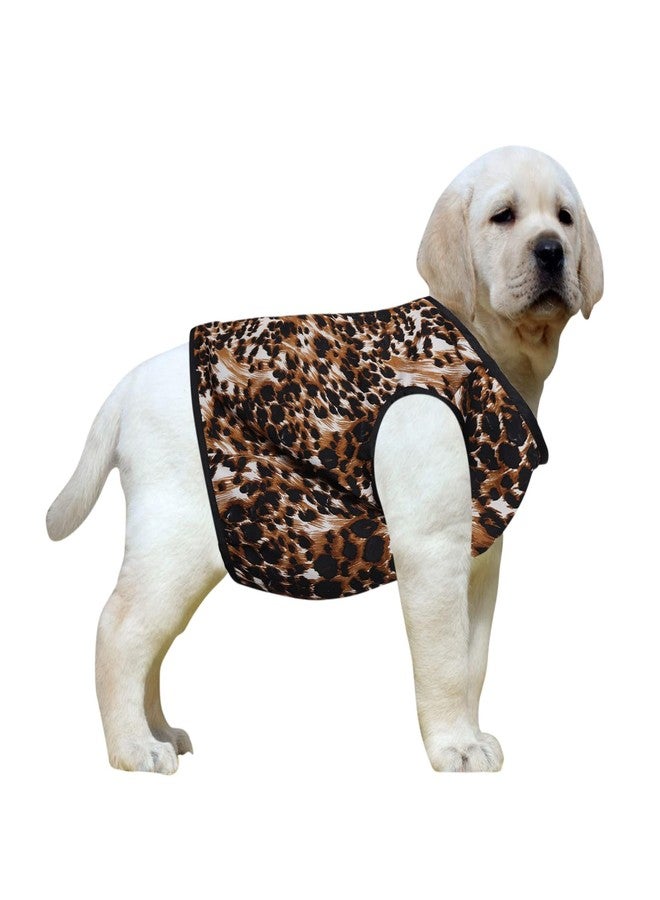 Western Era Funky Soft Cotton Dog T-Shirt | Comfortable & Breathable Dog Clothing | Stylish Sleeveless Vest Pet Outfit (Cheetah Print) (Large - 22inches) - Image 1